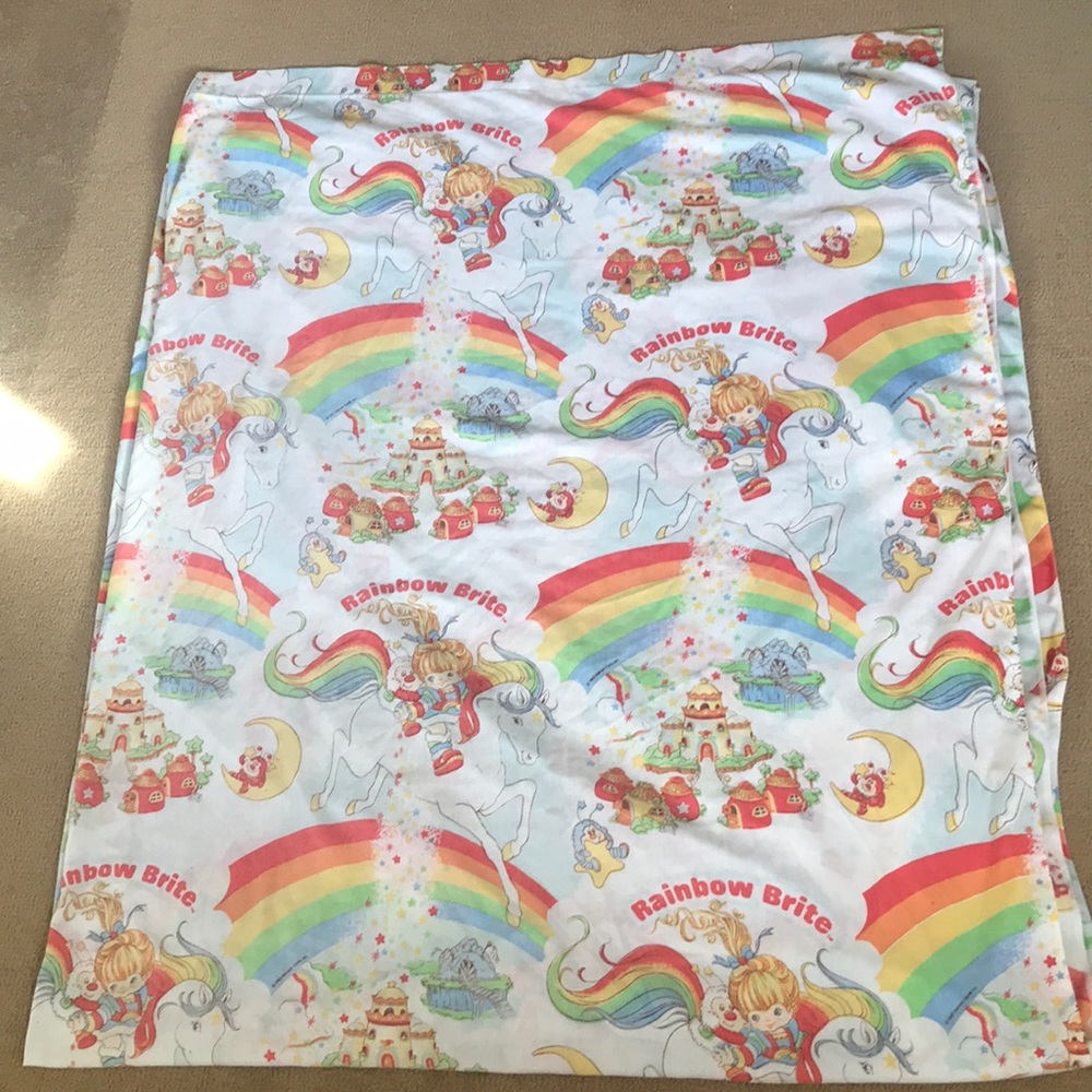 Rainbow Brite Vintage Flat Sheet - Full Size